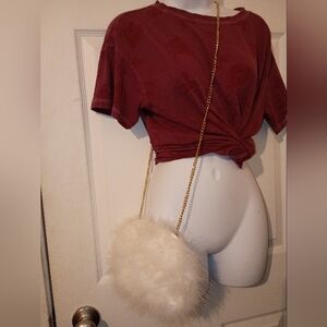 Small White 🤍 Fluffy Purse